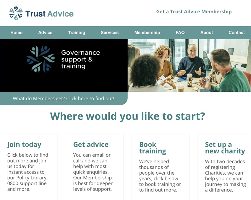 Trust Advice website